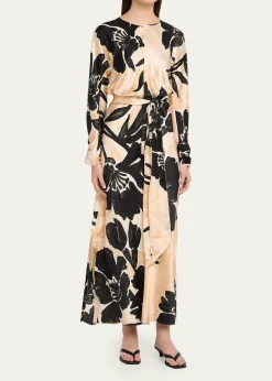Cara CaraMontgomery Silk Midi Dress