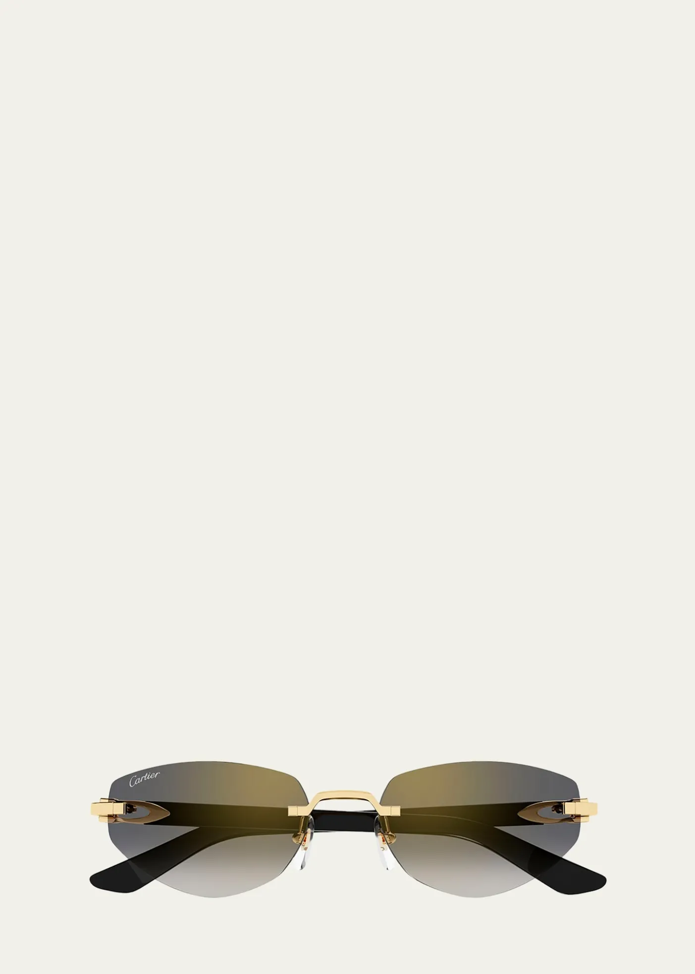 CartierC Decor Cat-Eye Metal Sunglasses