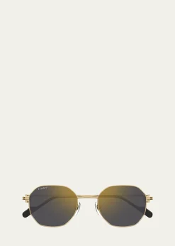 CartierMirrored Round Metal Sunglasses