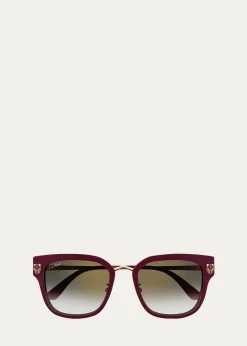 CartierRound Acetate Sunglasses