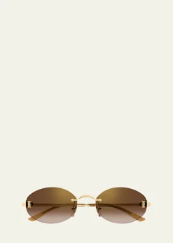 CartierSignature C de Cartier 55mm Oval Sunglasses