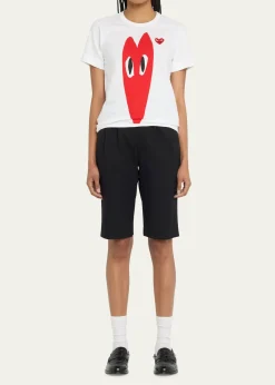 CDG PlayHeart Logo Short-Sleeve T-Shirt