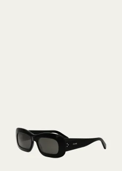 CelineBold 3 Dots Acetate Rectangle Sunglasses