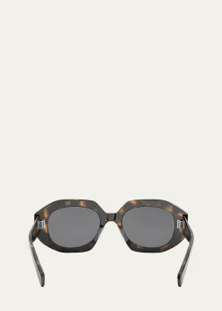 Celine3 Dot Geometric Square Sunglasses