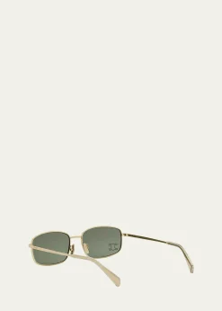 CelineEmbellished Triomphe Metal Rectangle Sunglasses