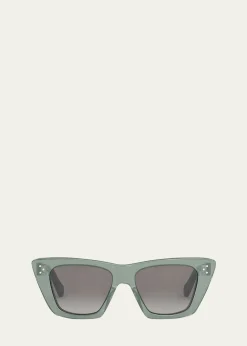 CelineLogo Acetate Cat-Eye Sunglasses