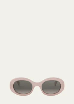 CelineTriomphe Acetate Oval Sunglasses
