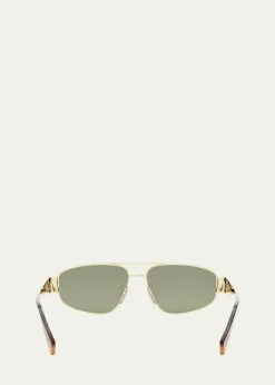 CelineTriomphe Metal Aviator Sunglasses