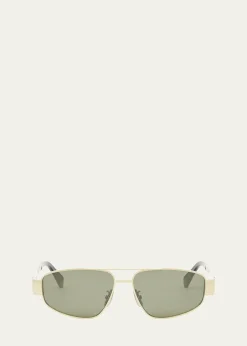 CelineTriomphe Metal Aviator Sunglasses