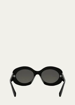 Celine Triomphe Round Acetate Sunglasses