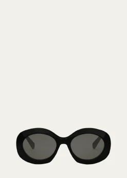 Celine Triomphe Round Acetate Sunglasses
