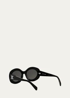 Celine Triomphe Round Acetate Sunglasses