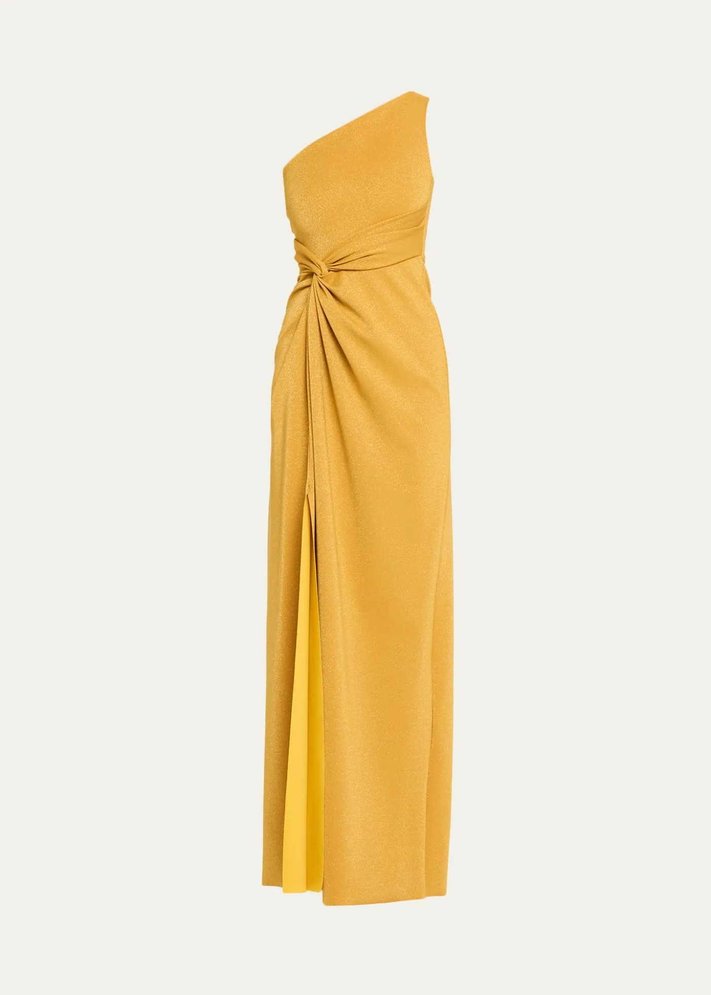 Chiara Boni La Petite RobeOtsu One-Shoulder Shimmer Jersey Gown