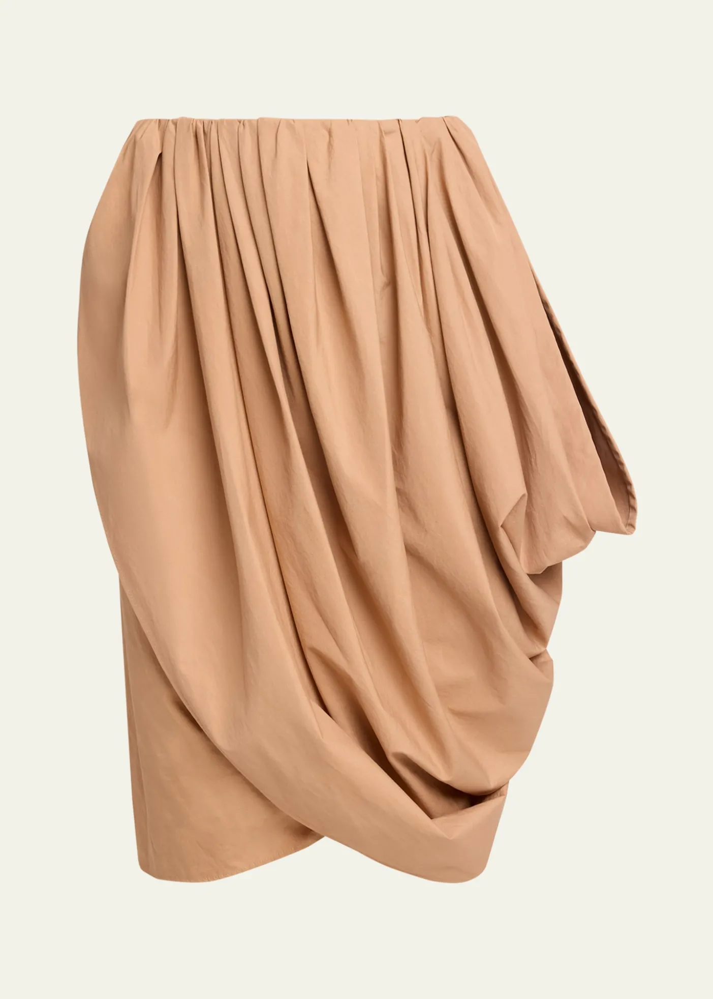 ChloeDraped Cotton Knee-Length Skirt