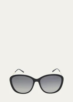 ChloeGradient Round Acetate Sunglasses