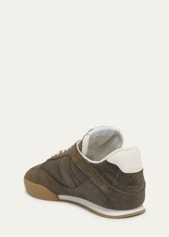 ChloeKick Crackled Leather Retro Low-Top Sneakers