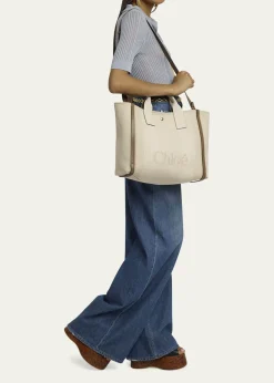 ChloeLarge Carry Tote Bag in Jacquard Canvas