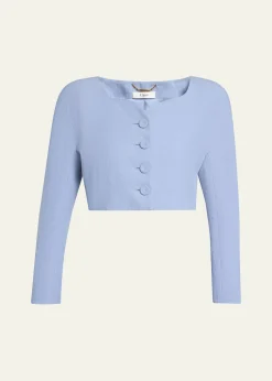ChloeLinen Crop Jacket