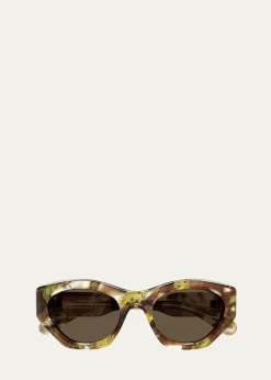ChloeLogo Acetate Cat-Eye Sunglasses