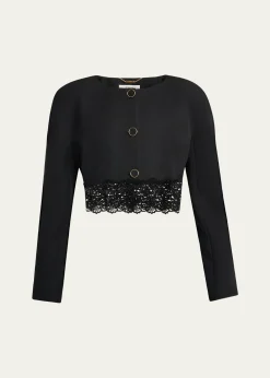 ChloeLower Impact Wool Grain De Poudre Jacket