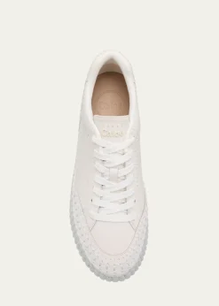 ChloeNama Platform Speckled Mix Leather Sneakers