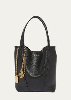 ChloeSpin Mini Tote Bag in Grained Calfskin