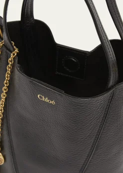 ChloeSpin Mini Tote Bag in Grained Calfskin