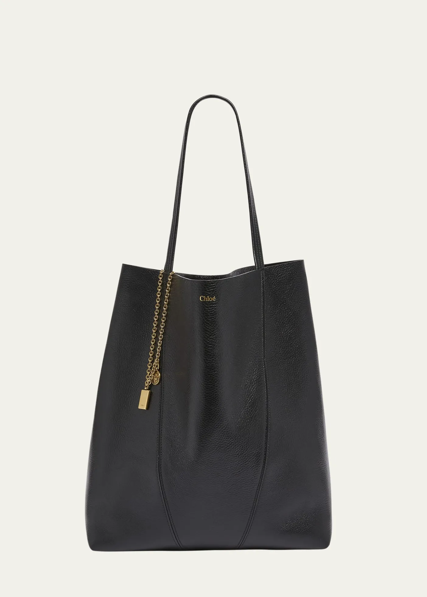 ChloeSpin North-South Tote Bag in Leather