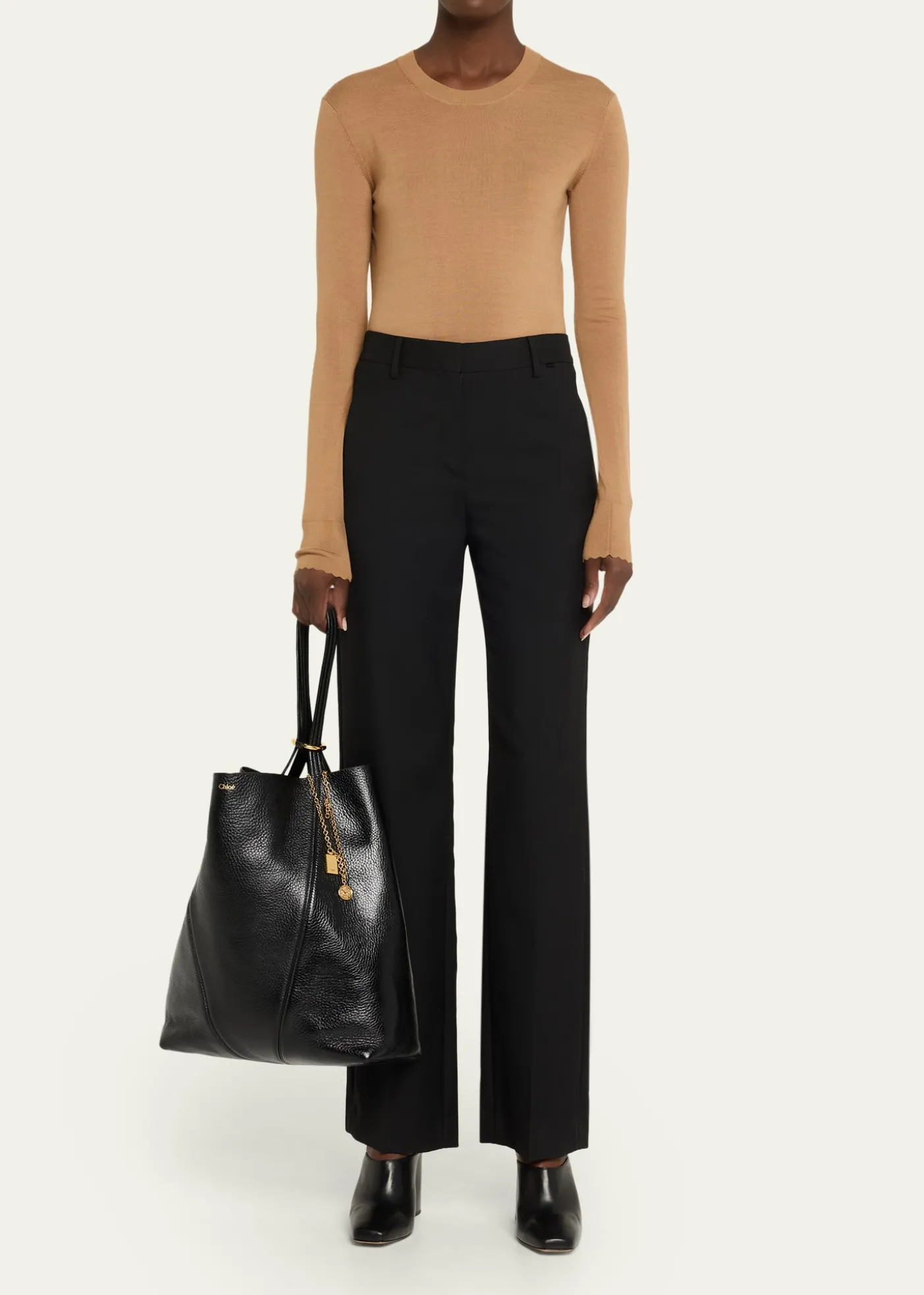 ChloeSpin North-South Tote Bag in Leather