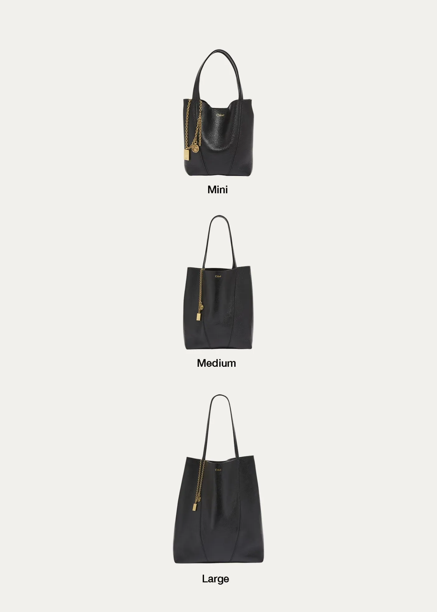 ChloeSpin North-South Tote Bag in Leather