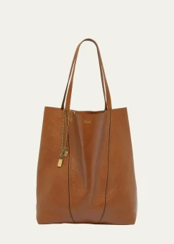 ChloeSpin North-South Tote Bag in Leather