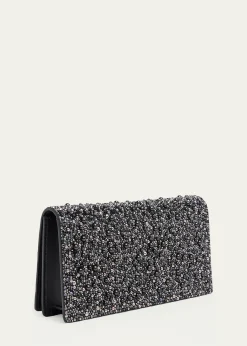 Christian LouboutinBettina Bead-Encrusted Leather Clutch Bag
