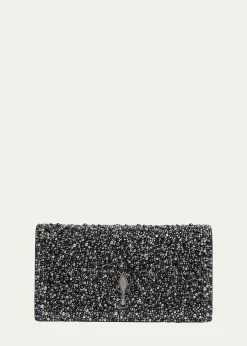 Christian LouboutinBettina Bead-Encrusted Leather Clutch Bag