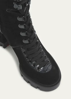 Christian LouboutinMacademia Croco Leather Red Sole Boots