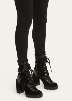 Christian LouboutinMacademia Croco Leather Red Sole Boots
