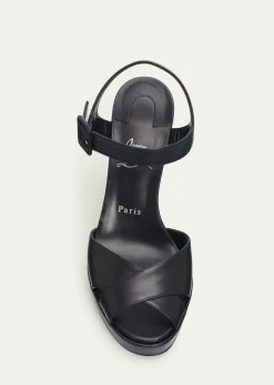 Christian Louboutin100mm Cora Leather Sandals