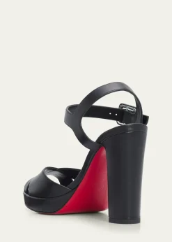 Christian Louboutin100mm Cora Leather Sandals
