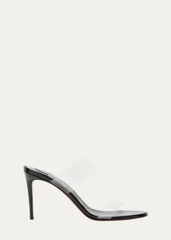 Christian Louboutin85mm Just Nothing Clear Slide Sandals
