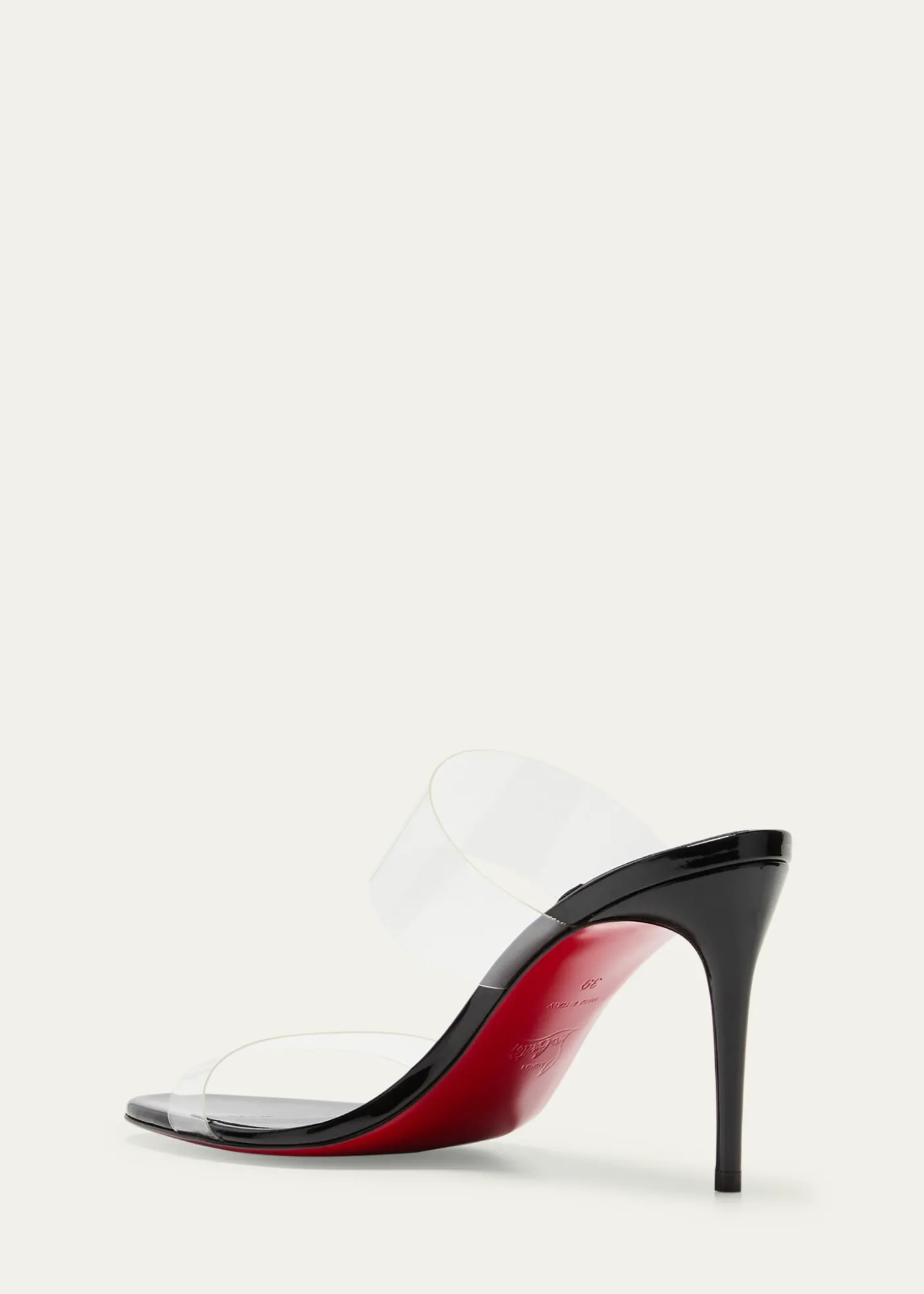 Christian Louboutin85mm Just Nothing Clear Slide Sandals