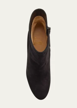 Christian Louboutin55mm Loo Suede Ankle Booties