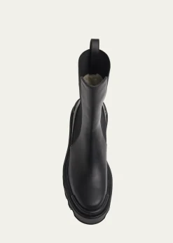 Christian Louboutin80mm Marcharcroc Platform Leather Chelsea Boots