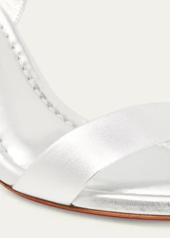 Christian Louboutin85mm Miss Jane Metallic Leather Ankle-Strap Sandals