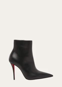 Christian Louboutin100mm Miss Z Leather Booties