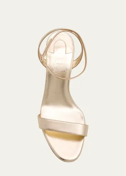 Christian Louboutin80mm Miss Z Metallic Leather Sandals