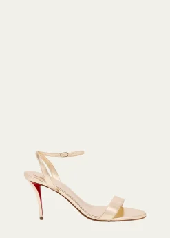 Christian Louboutin80mm Miss Z Metallic Leather Sandals