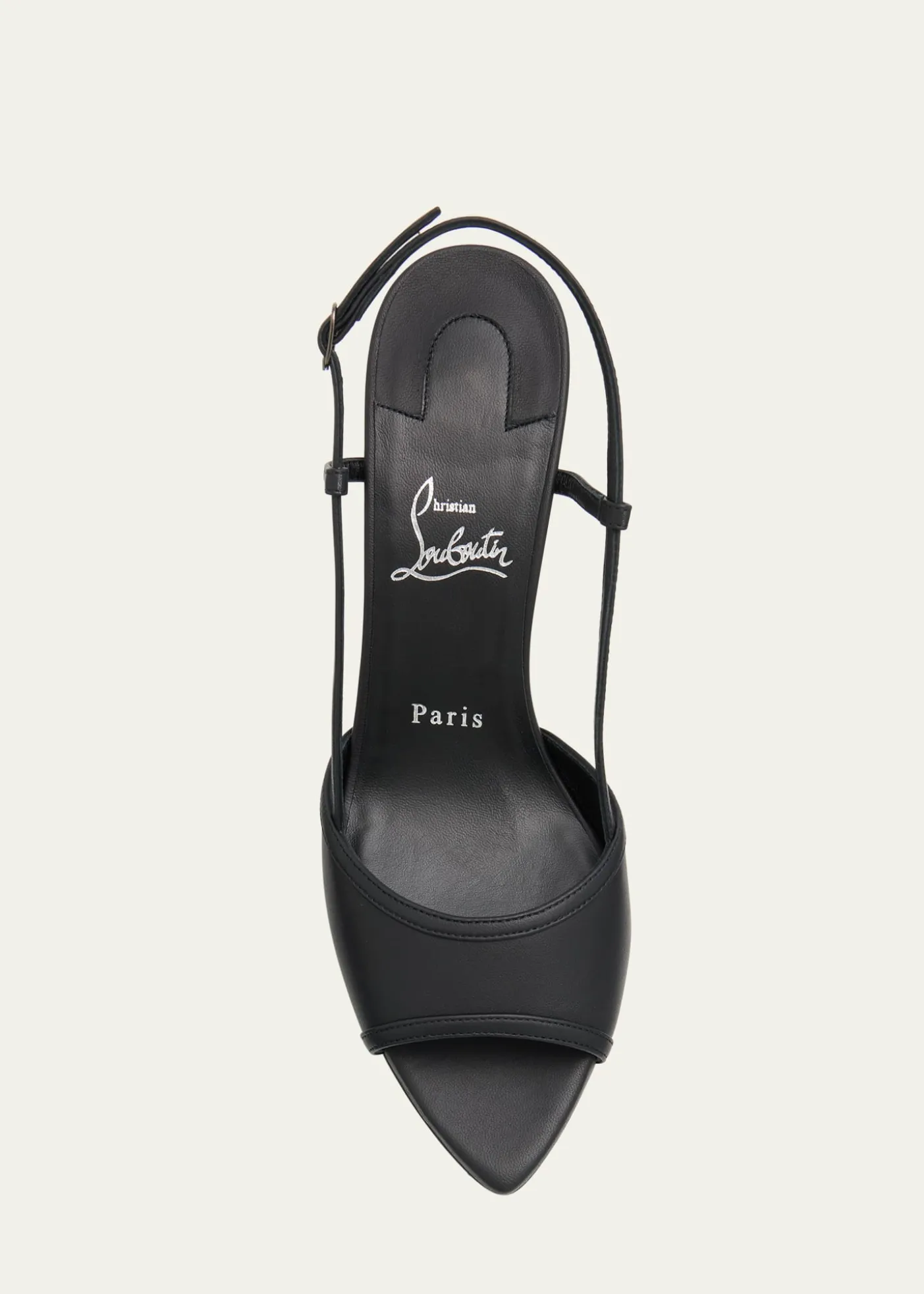 Christian Louboutin80mm Miss Z Leather Slingback Sandals