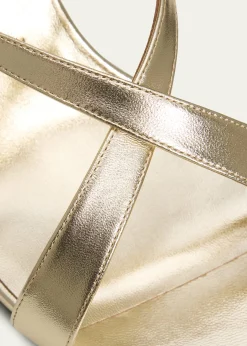 Christian Louboutin80mm Mulazee Metallic Leather Sandals