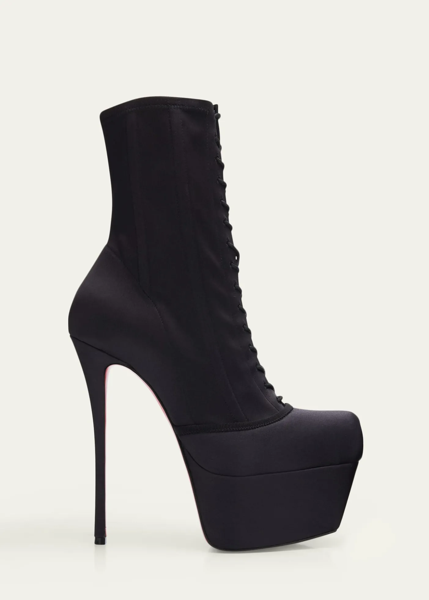 Christian Louboutin160mm Pavlova Satin Platform Booties