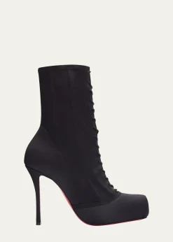 Christian Louboutin100mm Pavlova Satin Booties