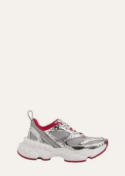 Christian LouboutinSo Flo Mesh & Metallic Leather Runner Sneakers